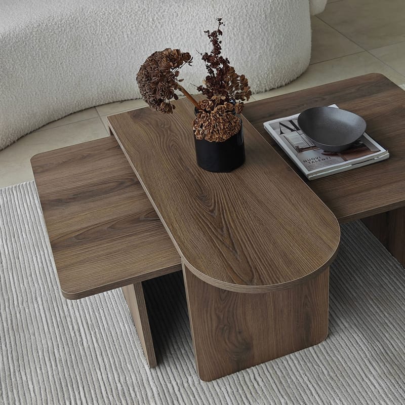 Djarhint Sofabordsett 82 cm - Bronse/valnøtt - Møbler - Bord - Sofabord & salongbord