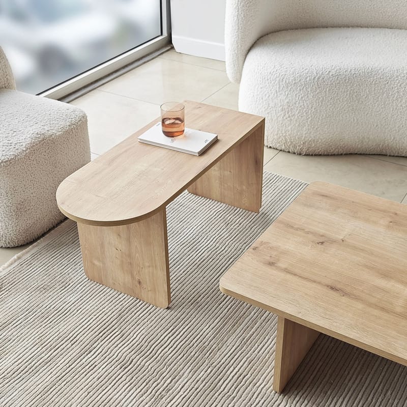 Djarhint Sofabordsett 82 cm - Bronze og Sapphire Oak - Møbler - Bord - Sofabord & salongbord