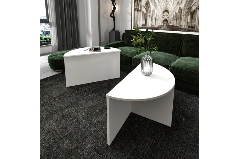 Dolcer Sofabord 70 cm - Hvit - Møbler - Bord - Sofabord & salongbord