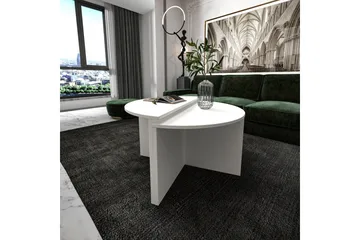 Dolcer Sofabord 70 cm - Hvit - Møbler - Bord - Sofabord & salongbord