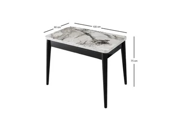 Dolcer Spisebord 100 cm Rektangulært - Hvit Marmor - Møbler - Bord - Spisebord & kjøkkenbord