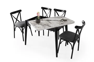 Dolcer Spisebord 100 cm Rektangulært - Hvit Marmor - Møbler - Bord - Spisebord & kjøkkenbord