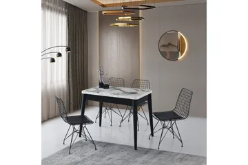 Dolcer Spisebord 100 cm Rektangulært - Hvit Marmor - Møbler - Bord - Spisebord & kjøkkenbord