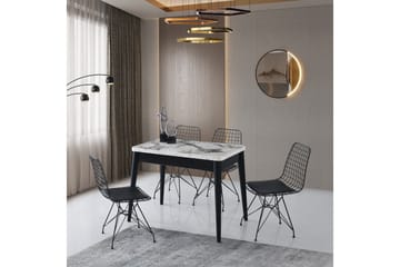 Dolcer Spisebord 100 cm Rektangulært - Hvit Marmor - Møbler - Bord - Spisebord & kjøkkenbord