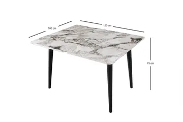 Dolcer Spisebord 100 cm Rektangulært - Hvit Marmor - Møbler - Bord - Spisebord & kjøkkenbord