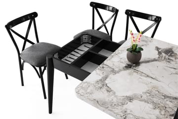 Dolcer Spisebord 100 cm Rektangulært - Hvit Marmor - Møbler - Bord - Spisebord & kjøkkenbord