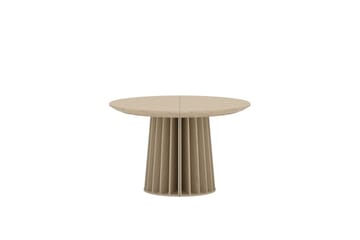 Dope Uttrekkbart Rundt Spisebord 120–210 cm i Tre med Eketrelook - Beige - Møbler - Bord - Spisebord & kjøkkenbord