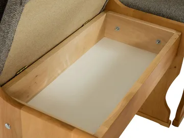 Drosbacken 7-seters spisegruppe for kjøkken - Mørkebrunt tre og lysegrått trekk - Møbler - Bord - Spisegruppe