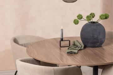 Durango Matgruppe 120 cm Rund med 4 Berit Stoler - Valnød - Møbler - Bord - Spisegruppe