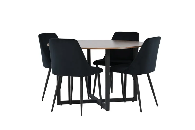 Durango rundt spisebord 120 cm med 4 Night spisestoler
