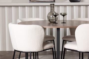 Durango Spisebord 120 cm Rundt med 4 Edina Spisestoler - Møbler - Bord - Spisegruppe