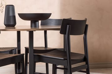 Durango spisebord 120 cm rundt med 4 Montros spisestoler - Møbler - Bord - Spisegruppe