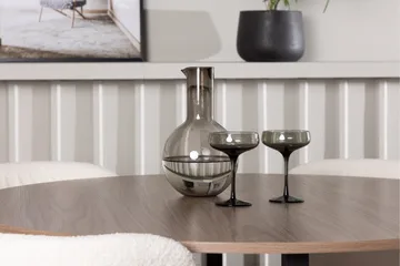 Durango Spisegruppe 120 cm Rund med 4 Edina Stoler - Valnøtt - Møbler - Bord - Spisegruppe