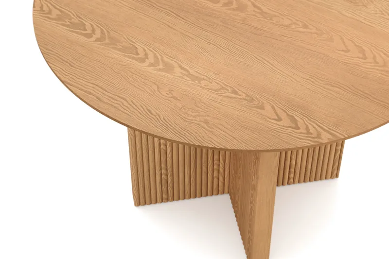 Edda Rundt Spisebord 110 cm Finér - Eik - Møbler - Bord - Spisebord & kjøkkenbord
