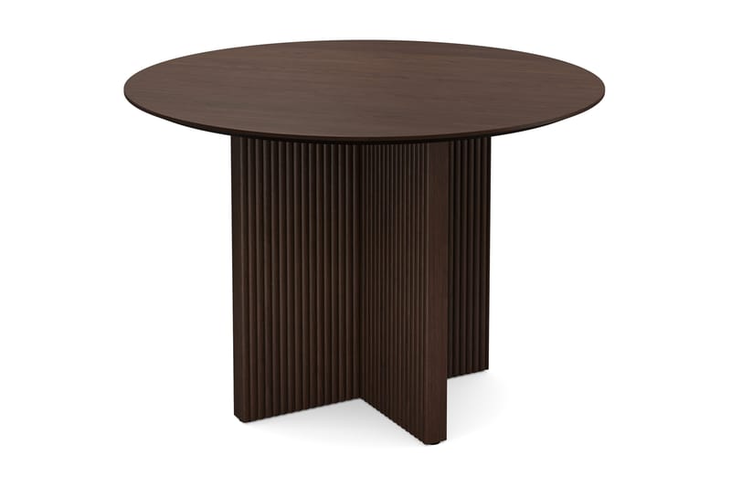 Edda Rundt Spisebord 110 cm Finér - Røkt eik - Møbler - Bord - Spisebord & kjøkkenbord