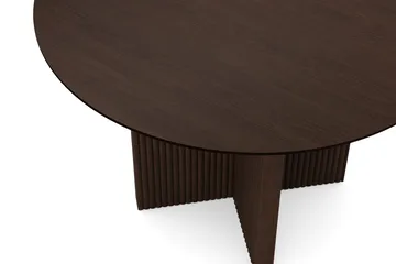 Edda Rundt Spisebord 110 cm Finér - Røkt eik - Møbler - Bord - Spisebord & kjøkkenbord