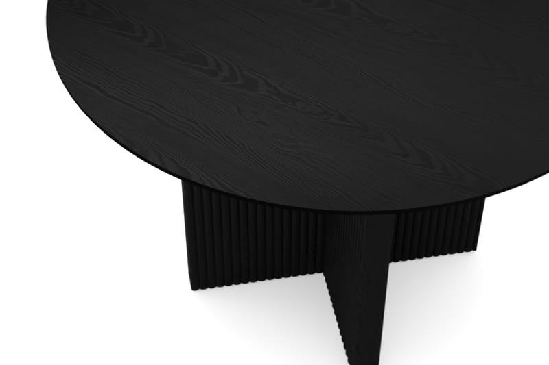 Edda Rundt Spisebord 110 cm Finér - Svart - Møbler - Bord - Spisebord & kjøkkenbord
