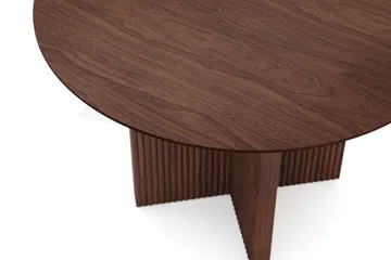 Edda Rundt Spisebord 110 cm Finér - Valnøtt - Møbler - Bord - Spisebord & kjøkkenbord