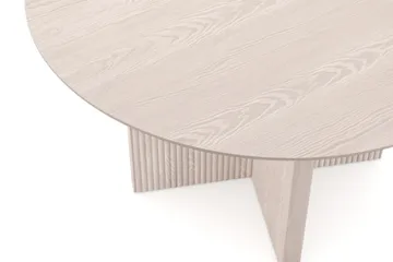 Edda Rundt Spisebord 130 cm Finér - Hvitlasert - Møbler - Bord - Spisebord & kjøkkenbord