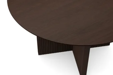 Edda Rundt Spisebord 130 cm Finér - Røkt eik - Møbler - Bord - Spisebord & kjøkkenbord