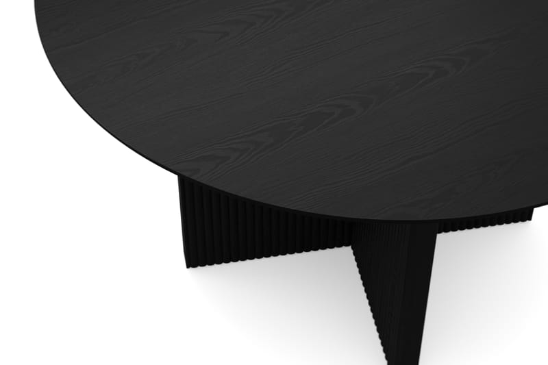 Edda Rundt Spisebord 130 cm Finér - Svartbeiset eik - Møbler - Bord - Spisebord & kjøkkenbord