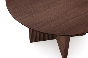 Edda Rundt Spisebord 130 cm Finér - Valnøtt - Møbler - Bord - Spisebord & kjøkkenbord