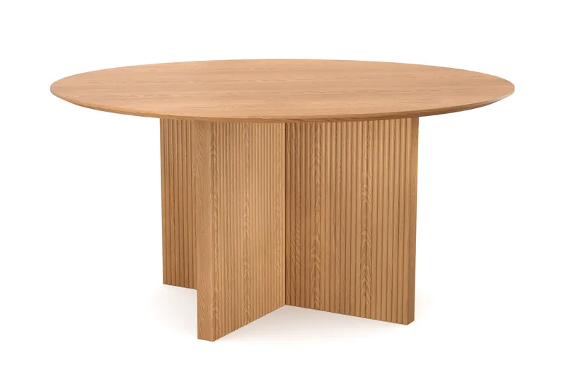 Edda Rundt Spisebord 150 cm Finér, Eik