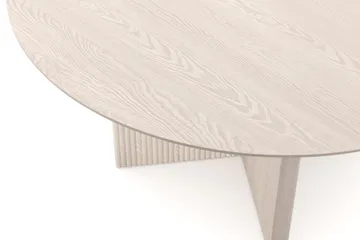 Edda Rundt Spisebord 150 cm Finér - Hvitlasert - Møbler - Bord - Spisebord & kjøkkenbord