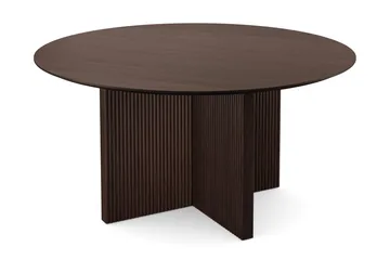 Edda Rundt Spisebord 150 cm Finér - Røkt eik - Møbler - Bord - Spisebord & kjøkkenbord