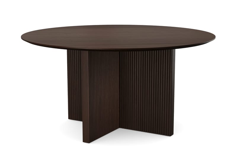 Edda Rundt Spisebord 150 cm Finér, Røkt eik