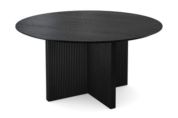 Edda Rundt Spisebord 150 cm Finér - Svartbeiset eik - Møbler - Bord - Spisebord & kjøkkenbord