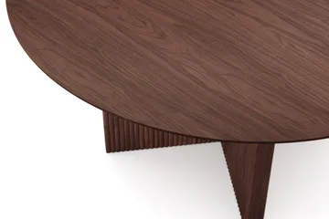 Edda Rundt Spisebord 150 cm Finér - Valnøtt - Møbler - Bord - Spisebord & kjøkkenbord