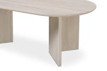Edda sofabord ovalt 120 cm - Hvitlasert - Møbler - Bord - Sofabord & salongbord