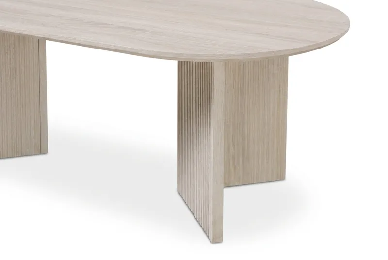 Edda sofabord ovalt 120 cm - Hvitlasert - Møbler - Bord - Sofabord & salongbord