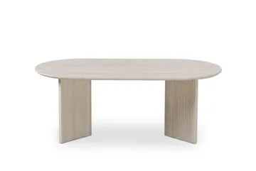 Edda sofabord ovalt 120 cm - Hvitlasert - Møbler - Bord - Sofabord & salongbord