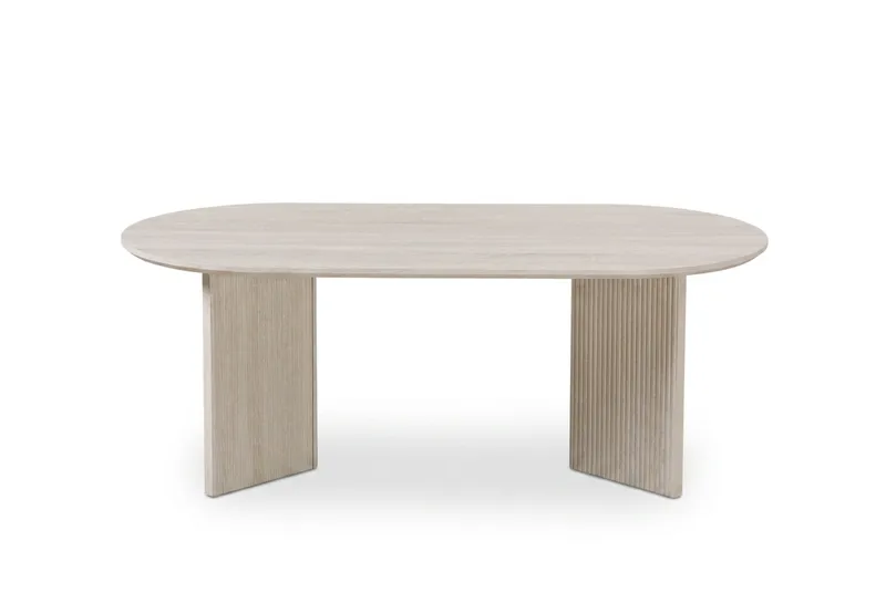 Edda sofabord ovalt 120 cm - Hvitlasert - Møbler - Bord - Sofabord & salongbord