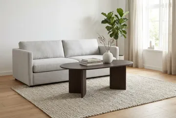 Edda sofabord ovalt 120 cm - Røkt eik - Møbler - Bord - Sofabord & salongbord