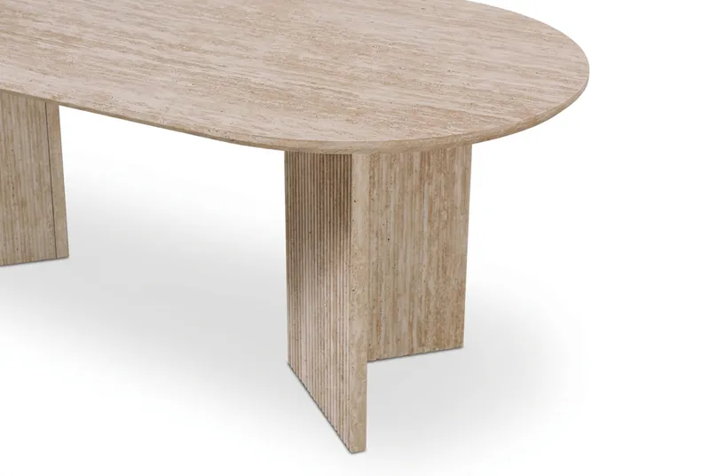 Edda sofabord ovalt 120 cm - Travertin - Møbler - Bord - Sofabord & salongbord
