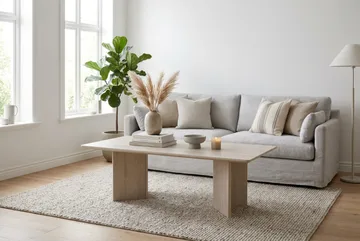 Edda sofabord rektangulært 120 cm - Hvitlasert - Møbler - Bord - Sofabord & salongbord