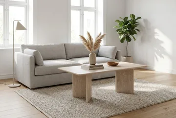 Edda sofabord rektangulært 120 cm - Travertin - Møbler - Bord - Sofabord & salongbord