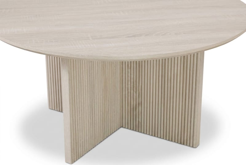 Edda sofabord rundt 85 cm - Hvitlasert - Møbler - Bord - Sofabord & salongbord