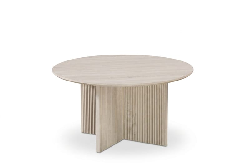 Edda sofabord rundt 85 cm - Hvitlasert - Møbler - Bord - Sofabord & salongbord
