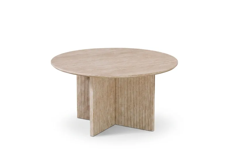 Edda sofabord rundt 85 cm - Travertin - Møbler - Bord - Sofabord & salongbord