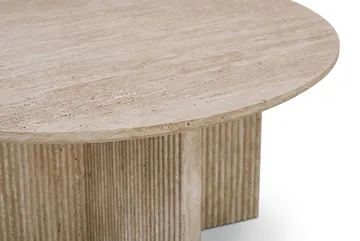 Edda sofabord rundt 85 cm - Travertin - Møbler - Bord - Sofabord & salongbord