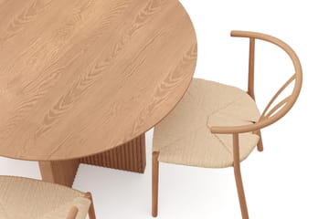 Edda spisegruppe rund 110 cm eik med 4 Elysia spisestoler - Eik - Møbler - Bord - Spisegruppe