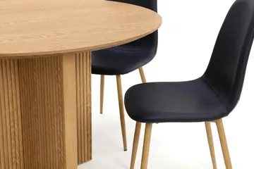 Edda spisegruppe rund 110 cm Eik med 4 Nibe spisestoler - Eik - Møbler - Bord - Spisegruppe