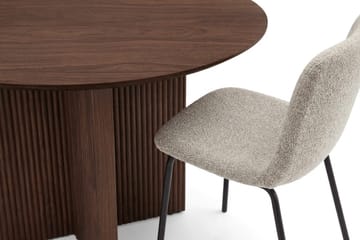 Edda spisegruppe rund 110 cm valnøtt med 4 Katy spisestoler - Valnøtt - Møbler - Bord - Spisegruppe