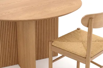 Edda spisegruppe rund 130 cm eik med 6 Malte spisestoler - Møbler - Bord - Spisegruppe