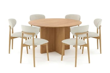 Beige/Svarte metallben - Brun