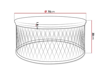 Egan Sofabord 75 cm - Svart - Møbler - Bord - Sofabord & salongbord